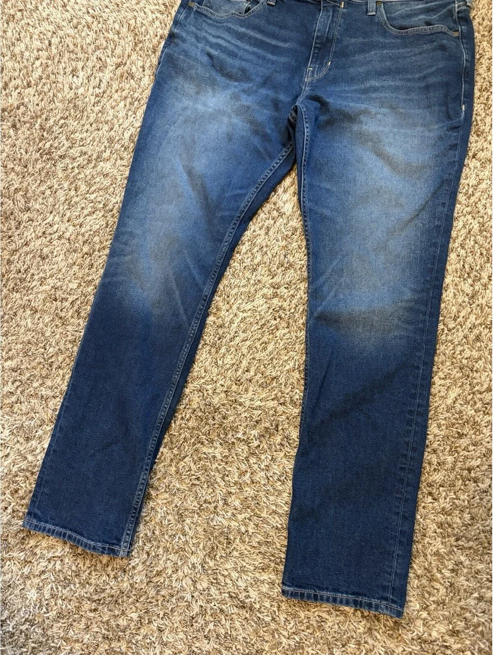 PAIGE Lennox Slim Fit Jeans Men's Size 38x32 Blue Medium Wash Stretch Denim